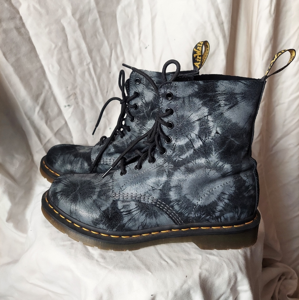 Dr. Martens 1460 Tie Dye Pascal Suede Leather Lace Up Boots
